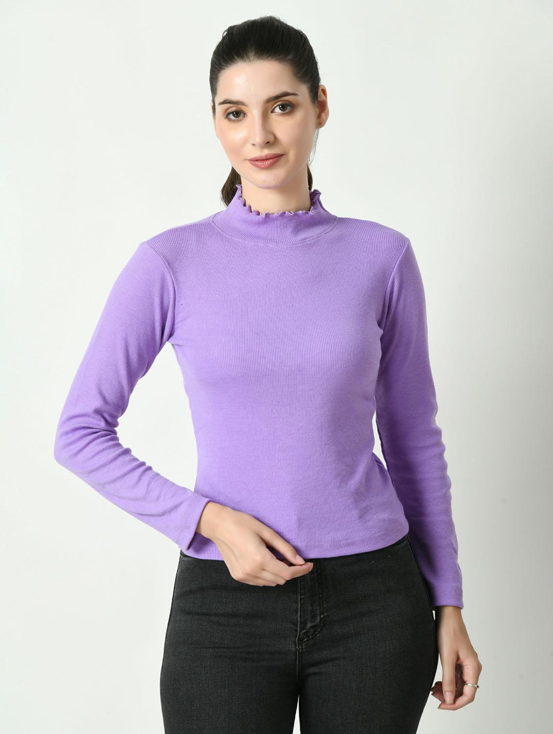 women solid long sleeves top - 20510647 -  Zoom Image - 0