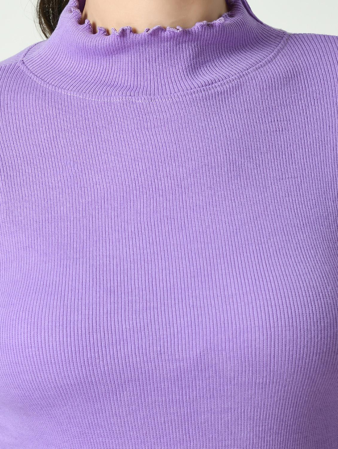 women solid long sleeves top - 20510647 - Standard Image - 3