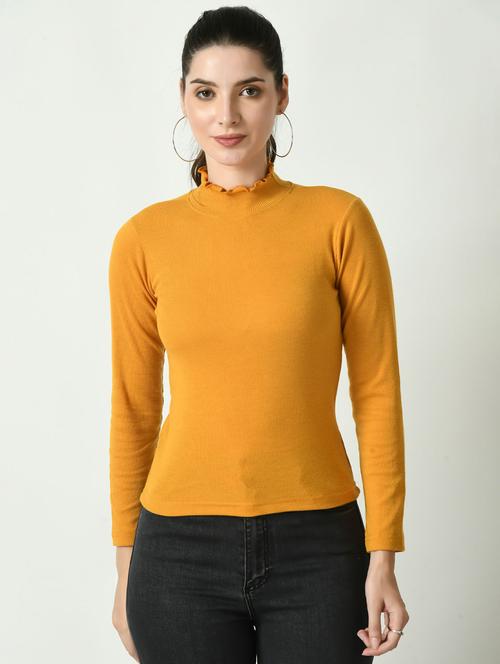 women solid long sleeves top - 20510674 - Standard Image - 0