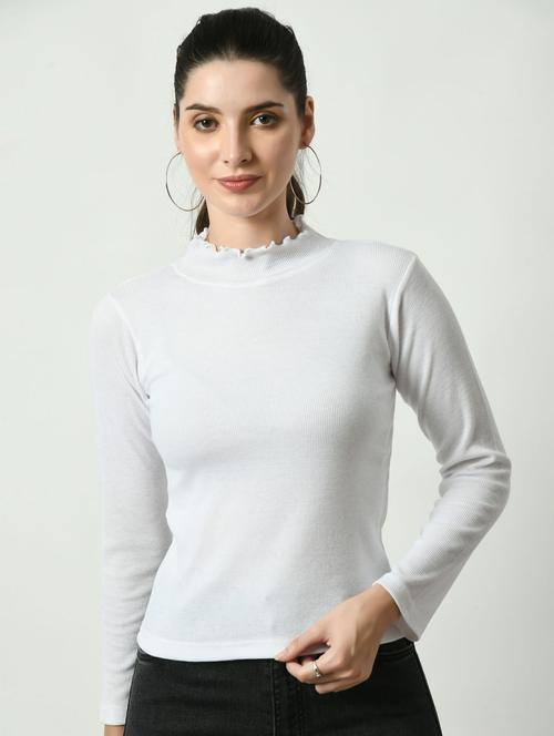 women solid long sleeves top - 20510758 - Standard Image - 0