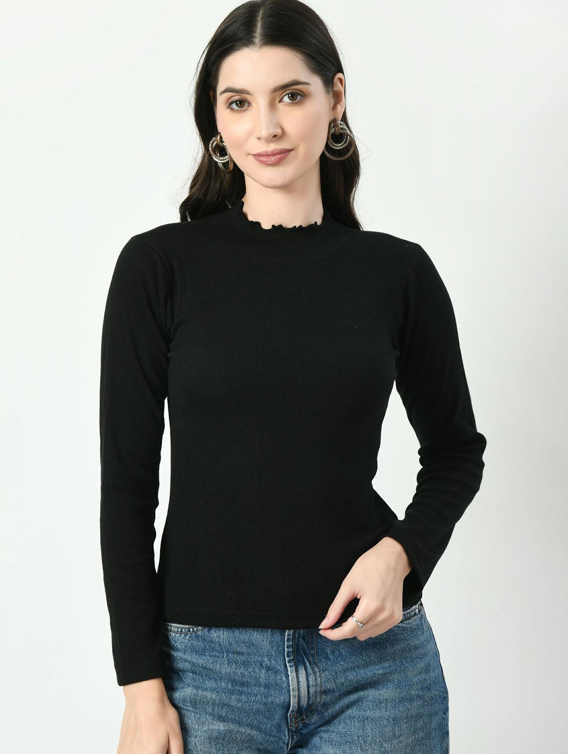 women solid long sleeves top - 20510773 - Zoom Image - 0
