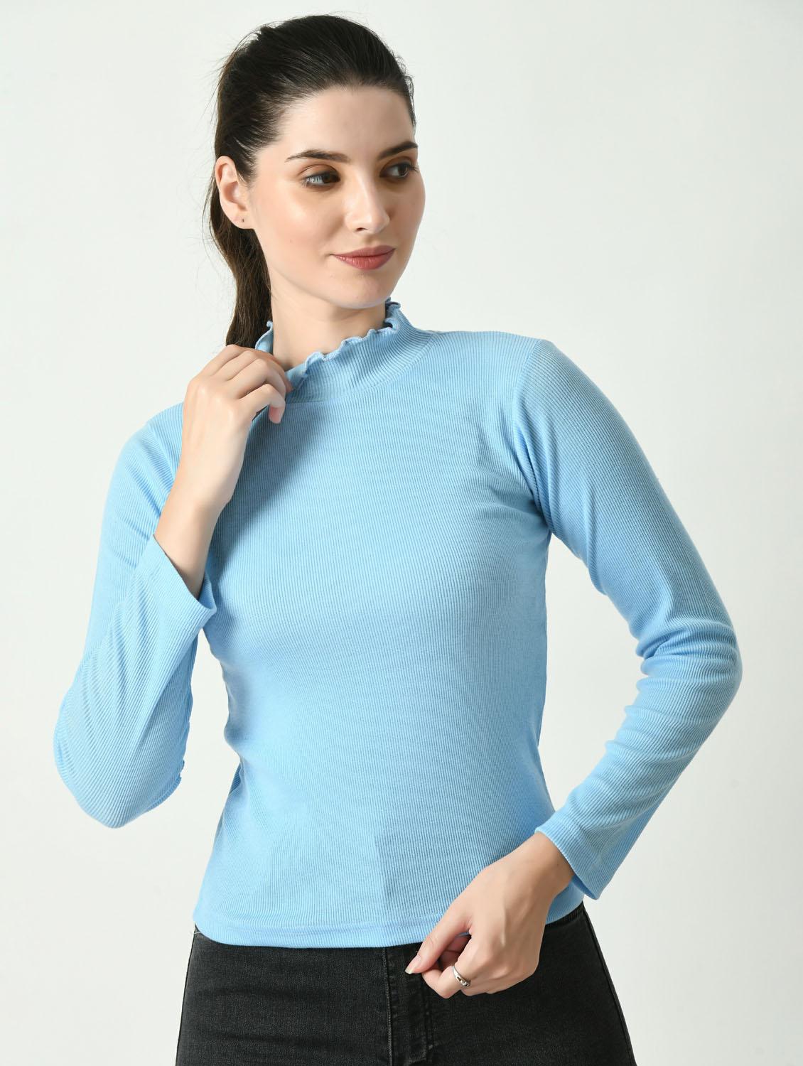 women solid long sleeves top - 20510779 - Zoom Image - 0