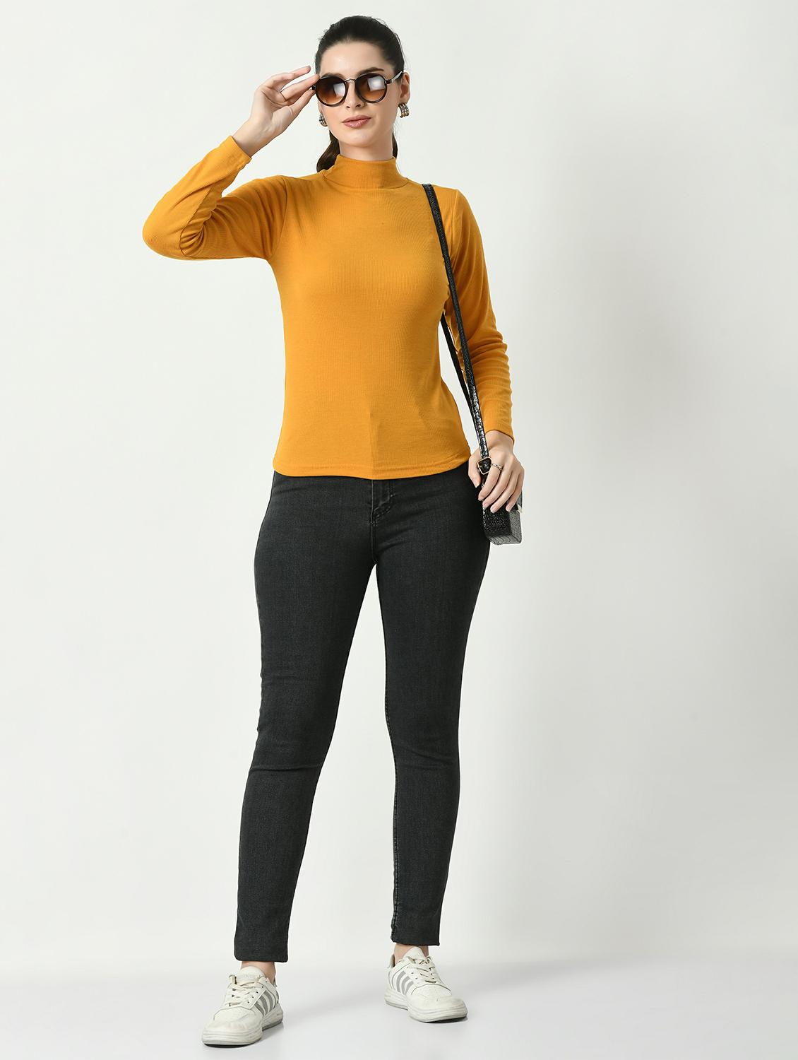 women solid long sleeves top - 20510780 - Standard Image - 3