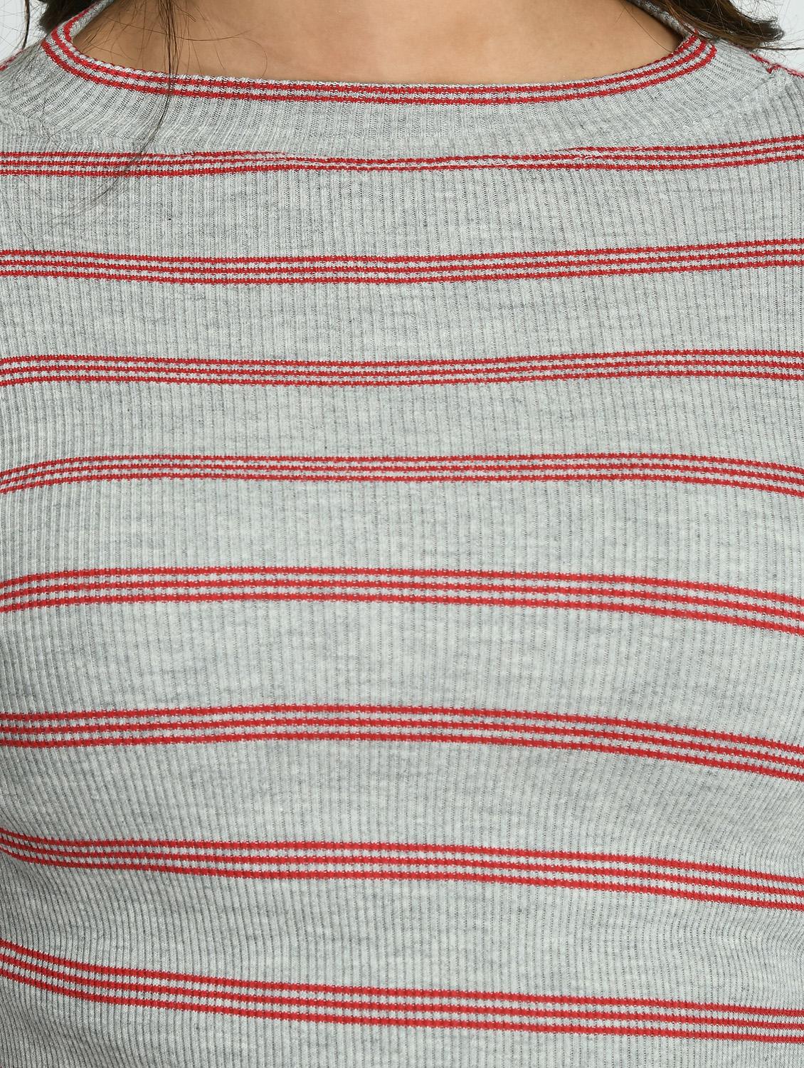 women striped long sleeves top - 20510787 - Standard Image - 3