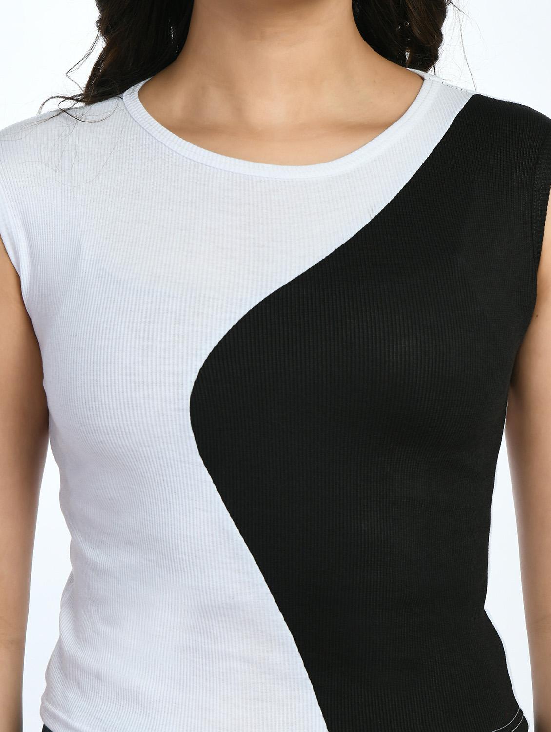 women color blocked sleeveless top - 20510795 - Standard Image - 3