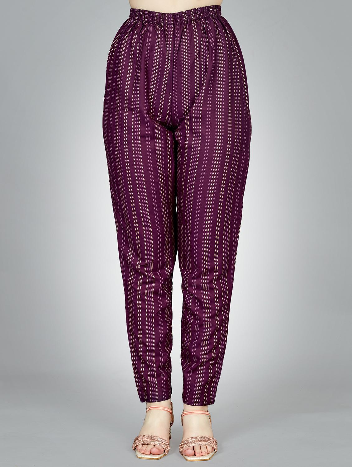 purple rayon kurta pant set - 20511204 - Standard Image - 3