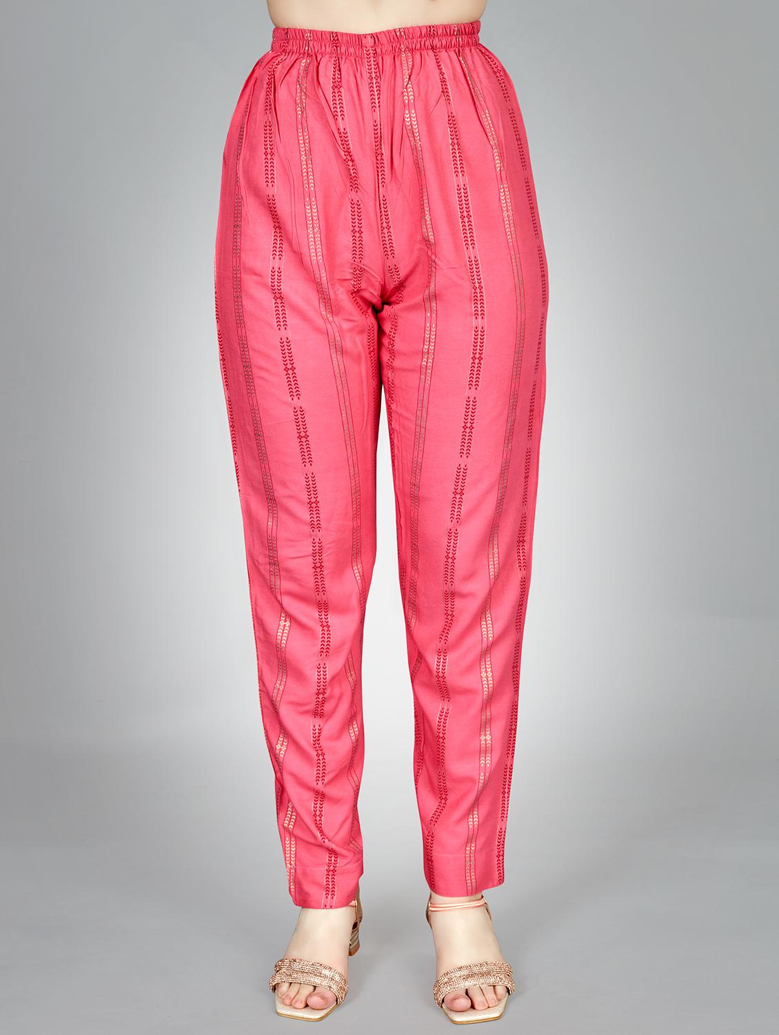 pink rayon kurta pant set - 20511205 - Standard Image - 3