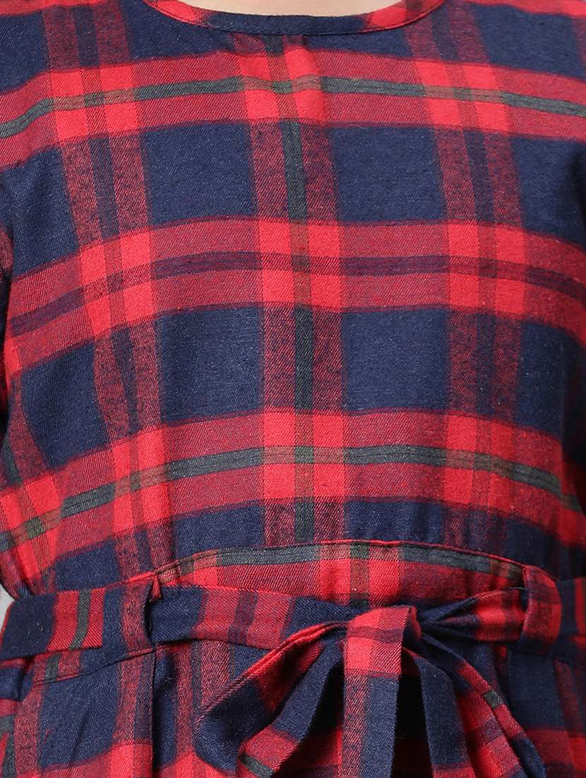 girls round neck long sleeves frock - 20511250 -  Standard Image - 3