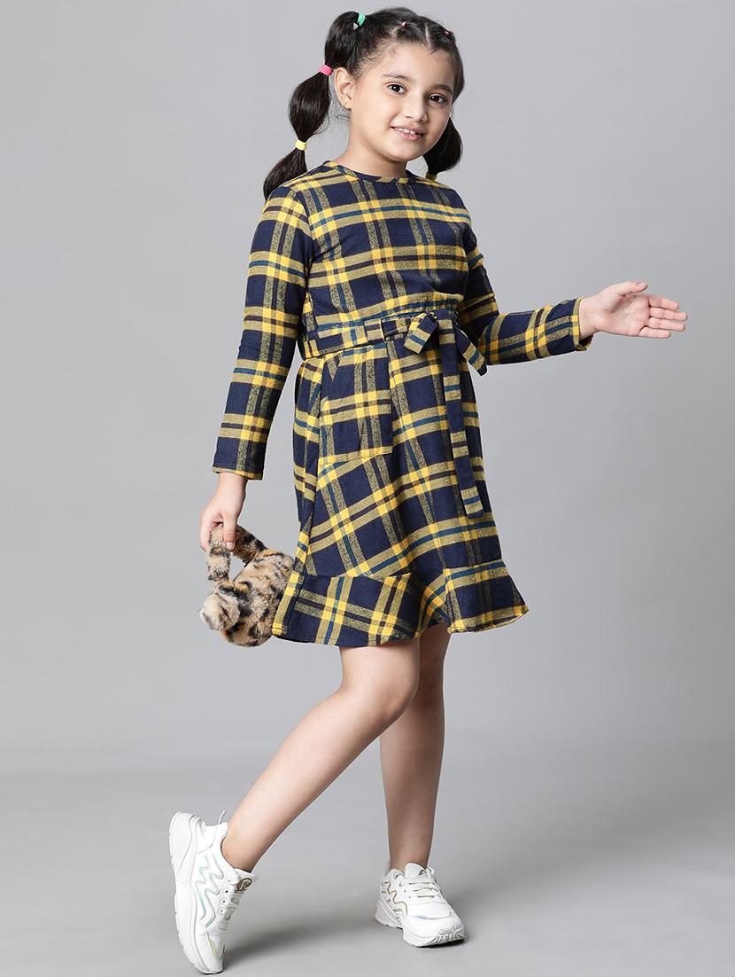 girls round neck long sleeves frock - 20511251 - Standard Image - 3
