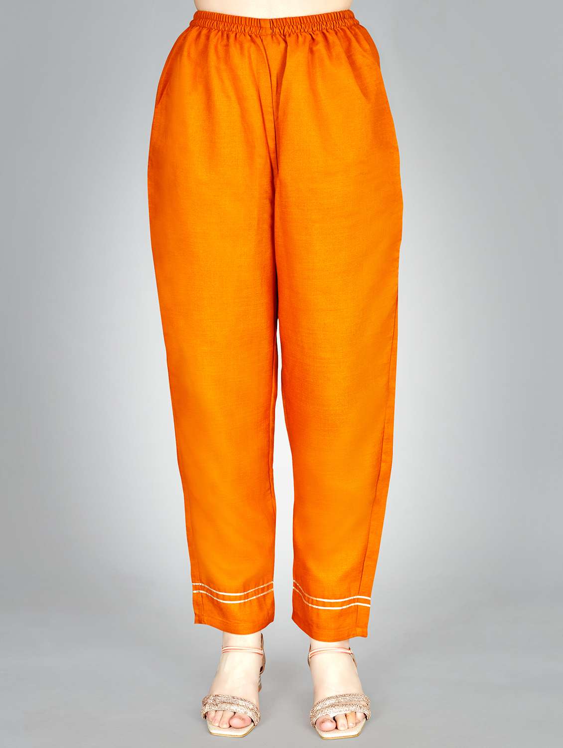 yellow cotton blend kurta pant set - 20511299 - Standard Image - 3