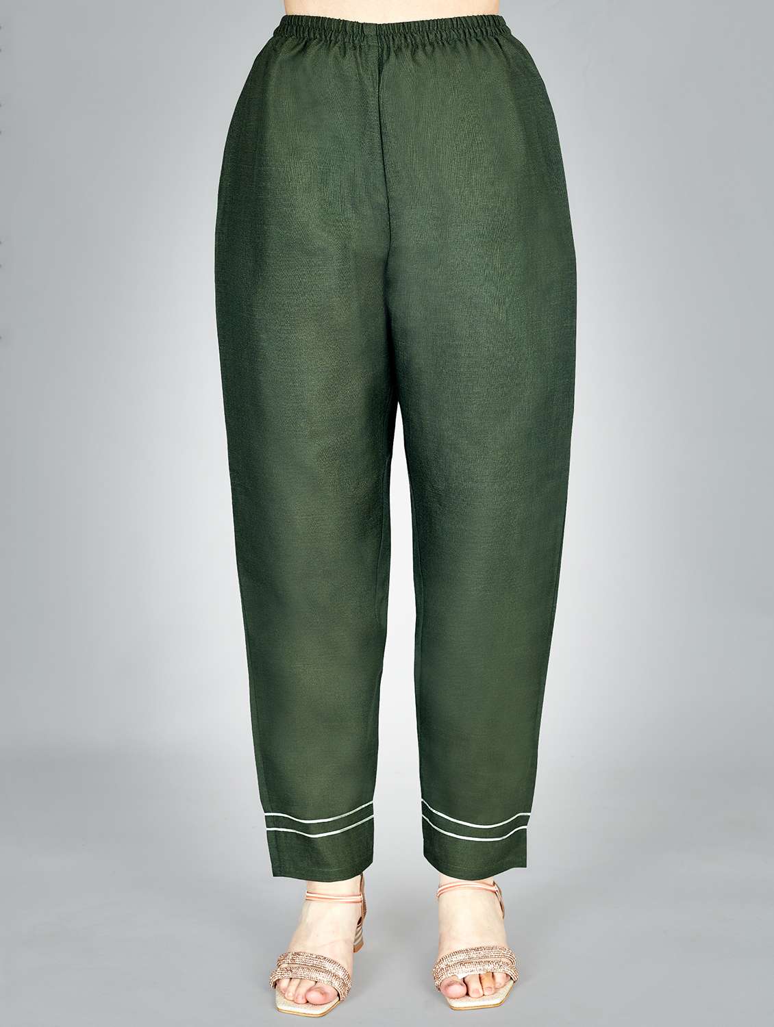 olive cotton blend kurta pant  set - 20511302 -  Standard Image - 3