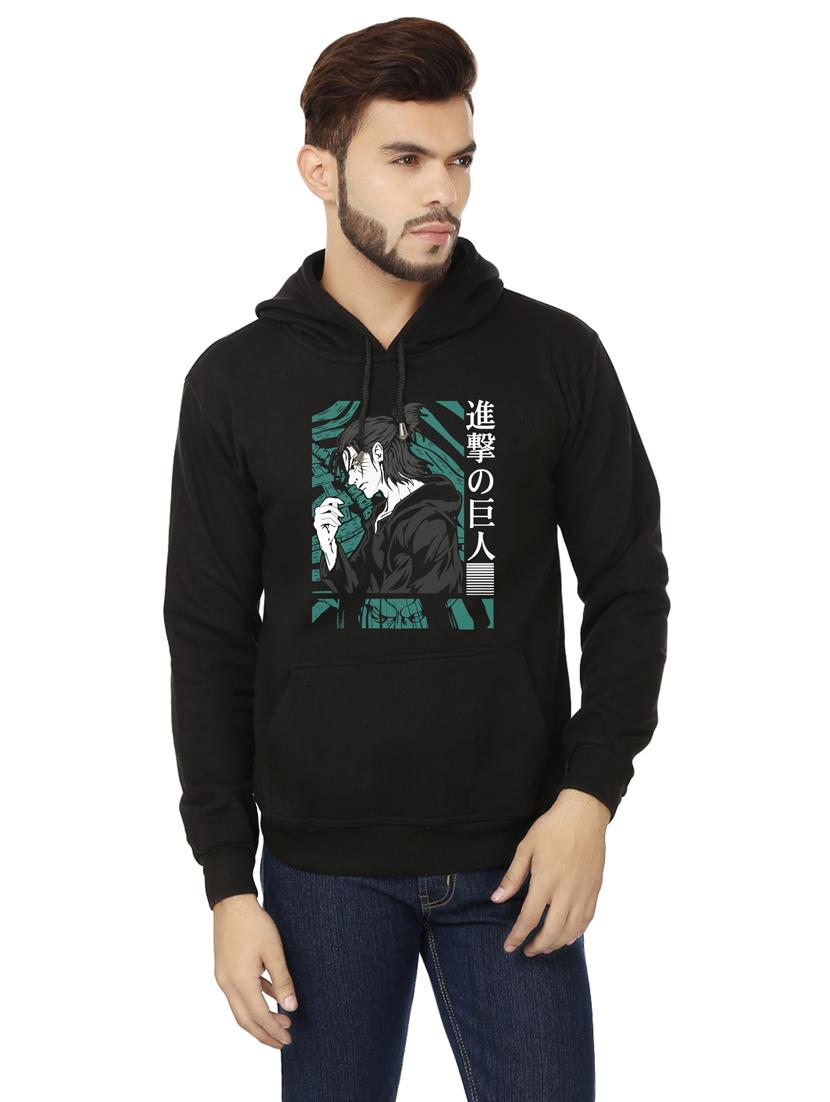 men black fleece chest print sweatshirt - 20511550 - Zoom Image - 0