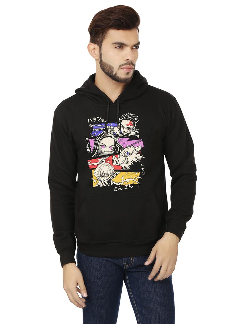 men front print hooded sweatshirt - 20511552 -  Zoom Image - 0