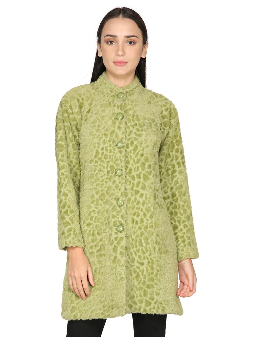 women green full sleeves coat