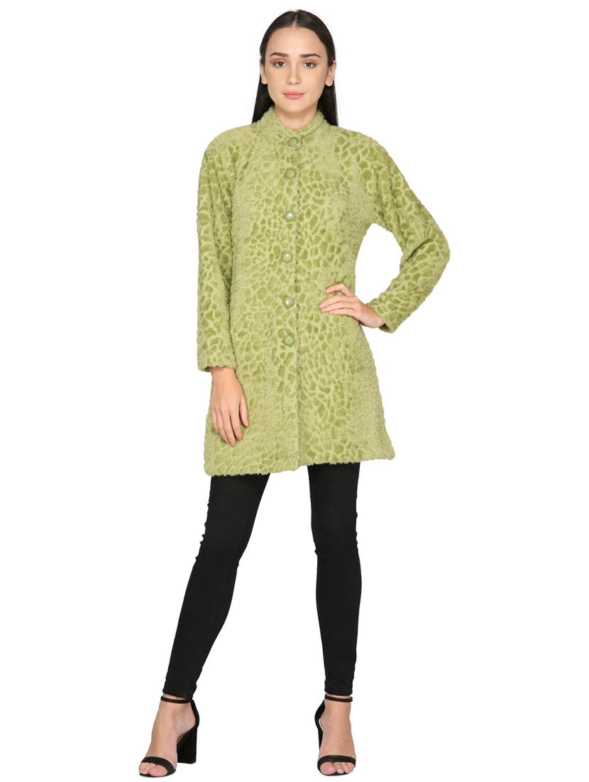 women green full sleeves coat - 20511772 - Standard Image - 3
