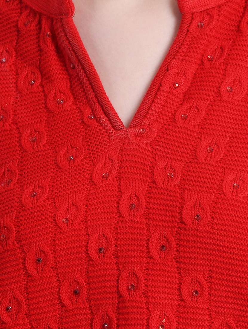 women red wool blend kurta pant set ethnic suit - 20511956 - Standard Image - 3