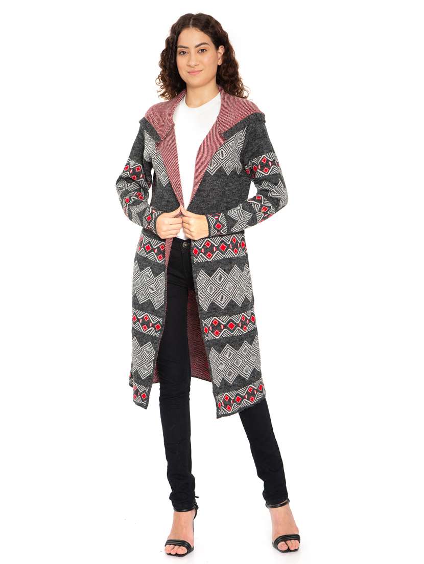 women multi color wool shrug - 20512169 - Standard Image - 3