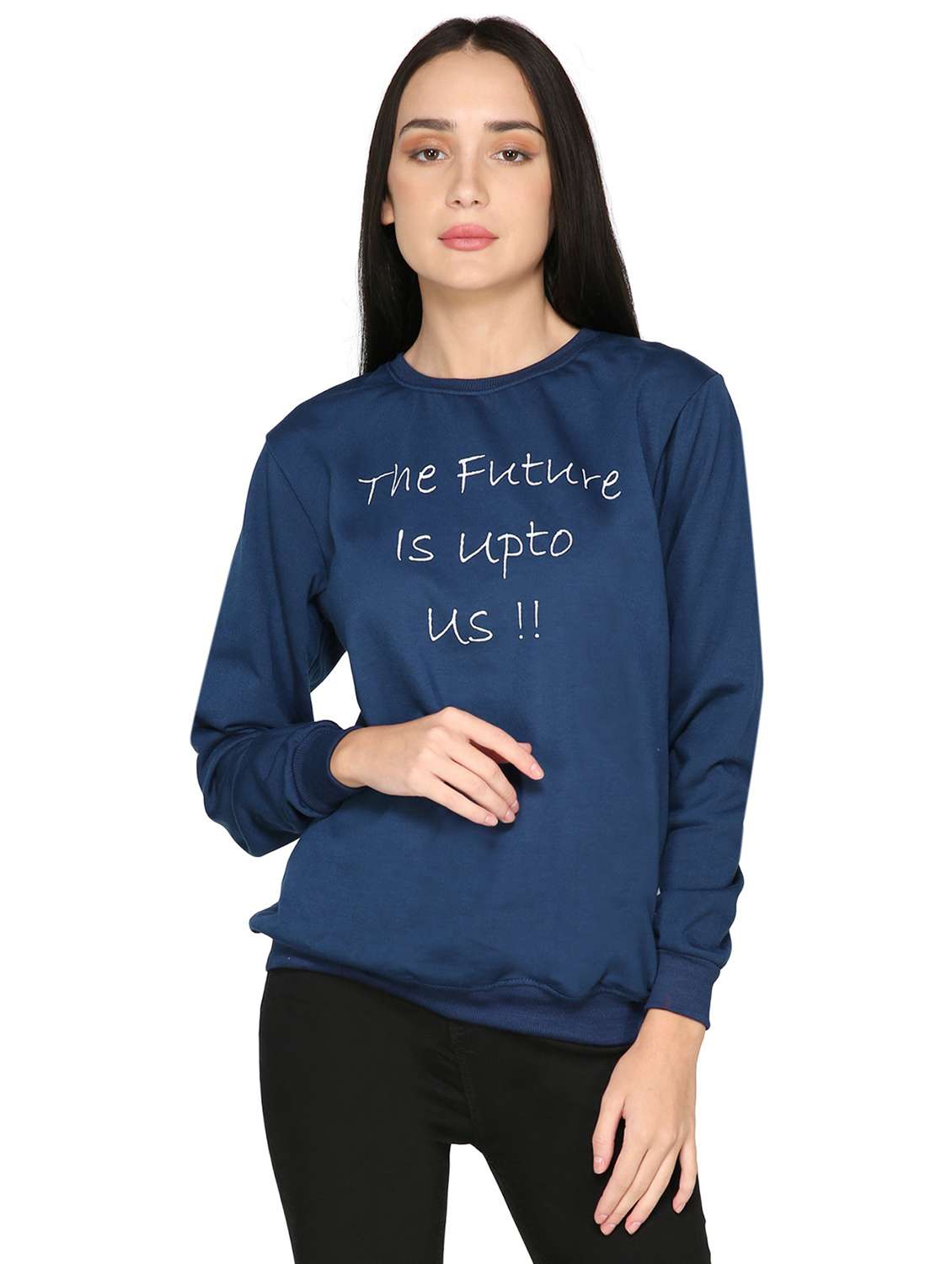 women typographic sweatshirt