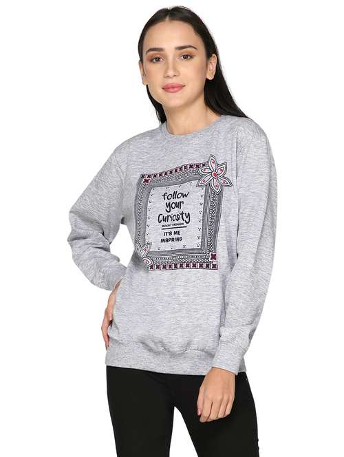 women front print sweatshirt - 20512216 - Standard Image - 0