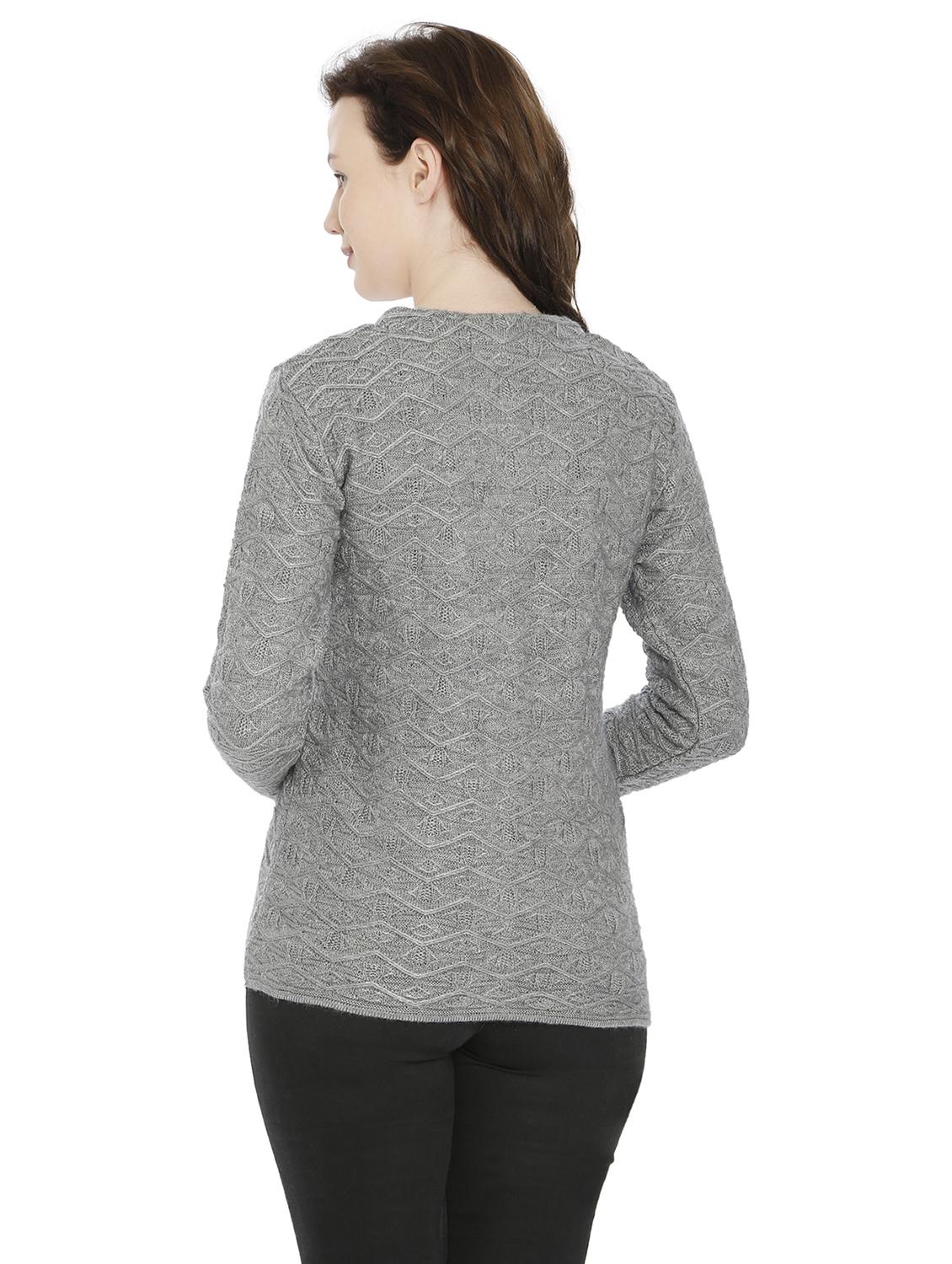 women self design woollen cardigan - 20512227 - Standard Image - 3