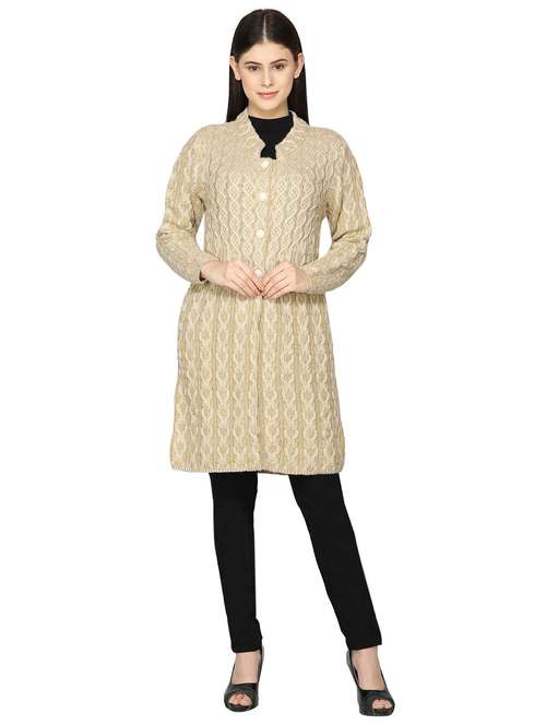 women self design woollen cardigan - 20512252 - Standard Image - 0