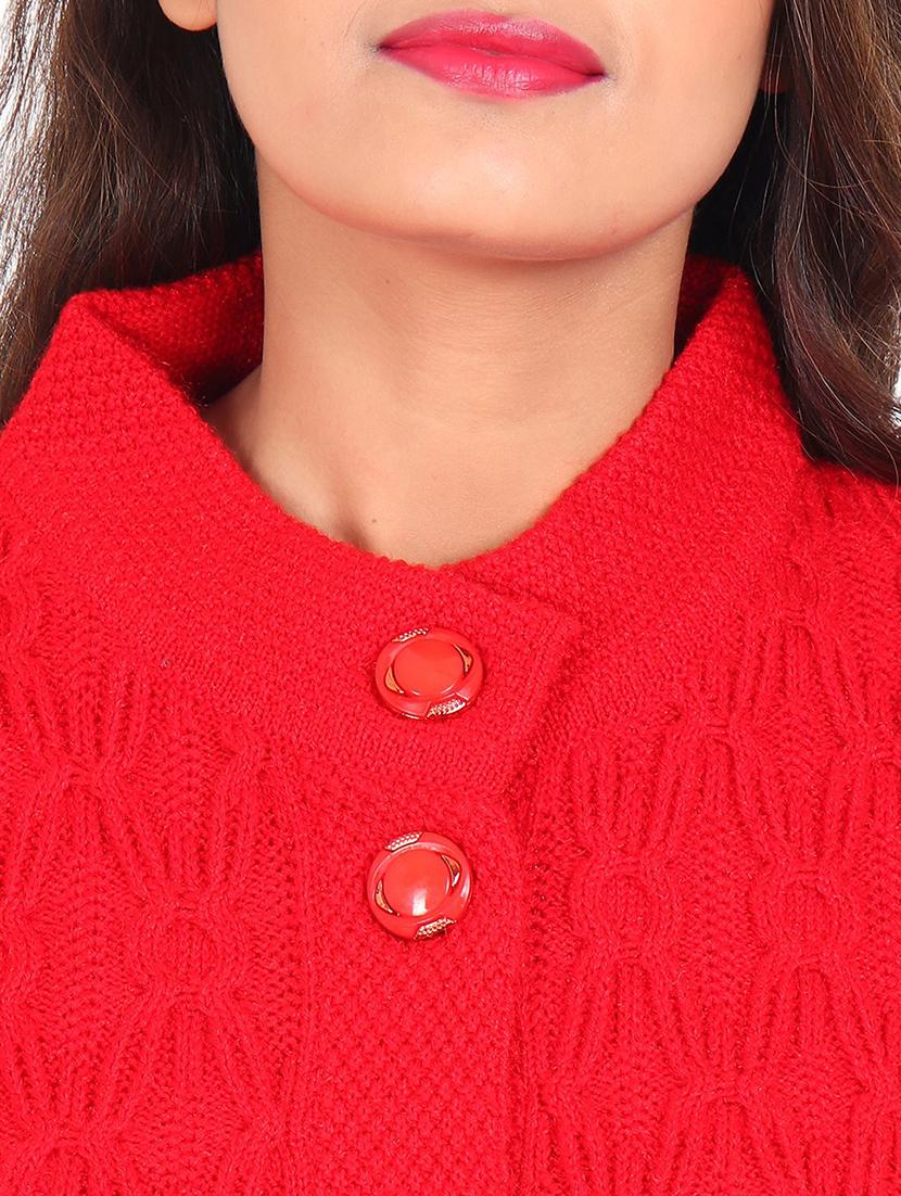 women self design woollen cardigan - 20512274 - Standard Image - 3