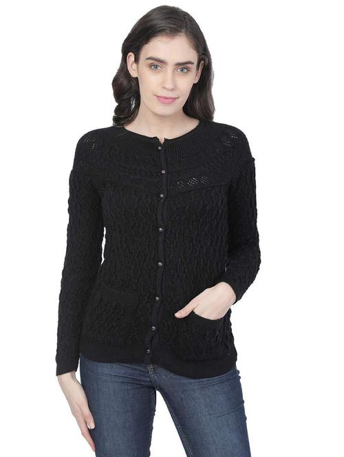 women self design woollen cardigan - 20512314 -  Standard Image - 0