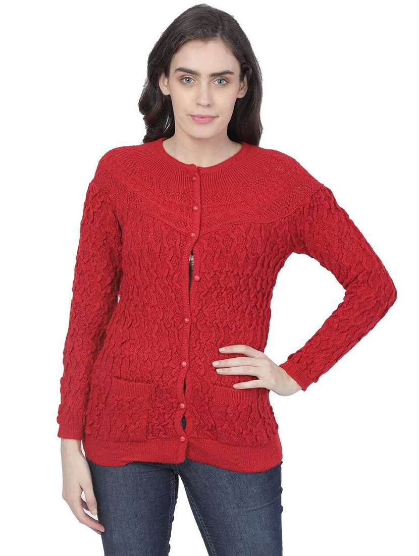 women self design woollen cardigan - 20512319 - Zoom Image - 0