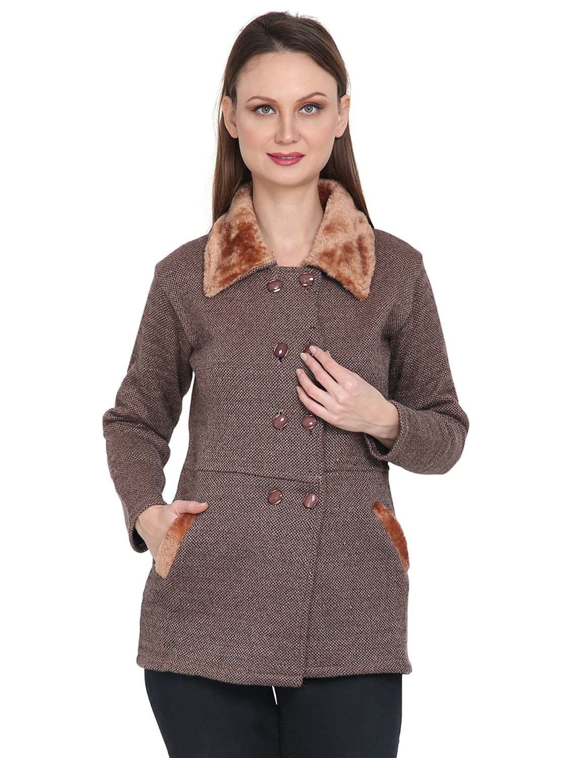 women brown long sleeves cardigans - 20512352 - Zoom Image - 0