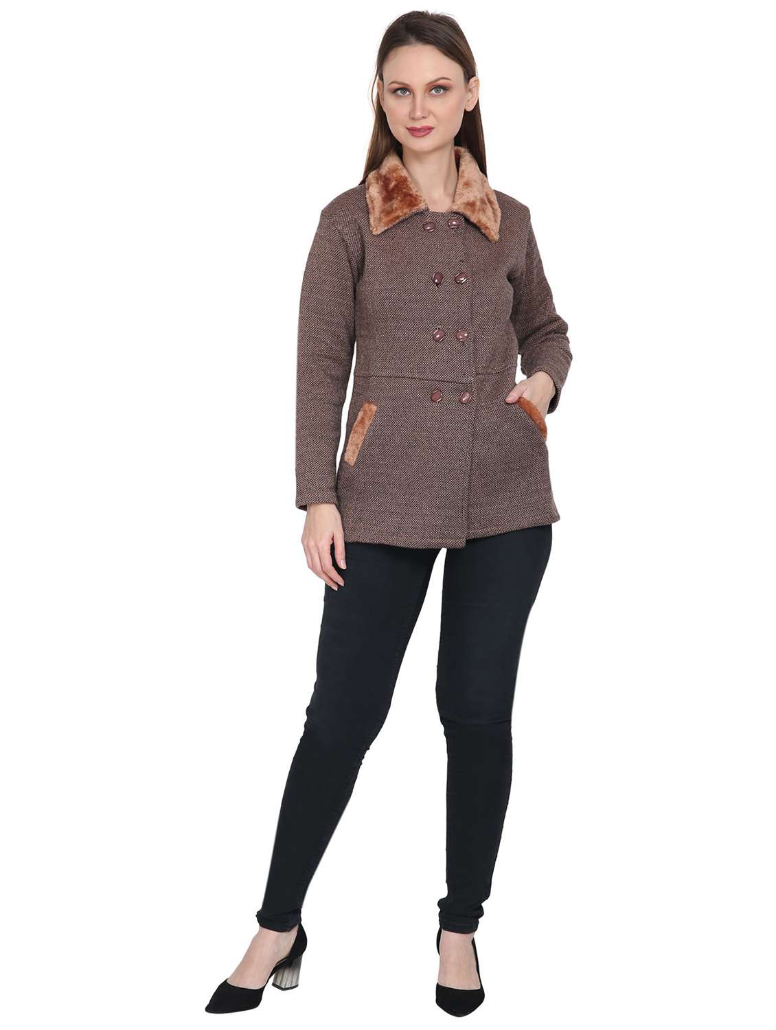 women brown long sleeves cardigans - 20512352 - Standard Image - 3