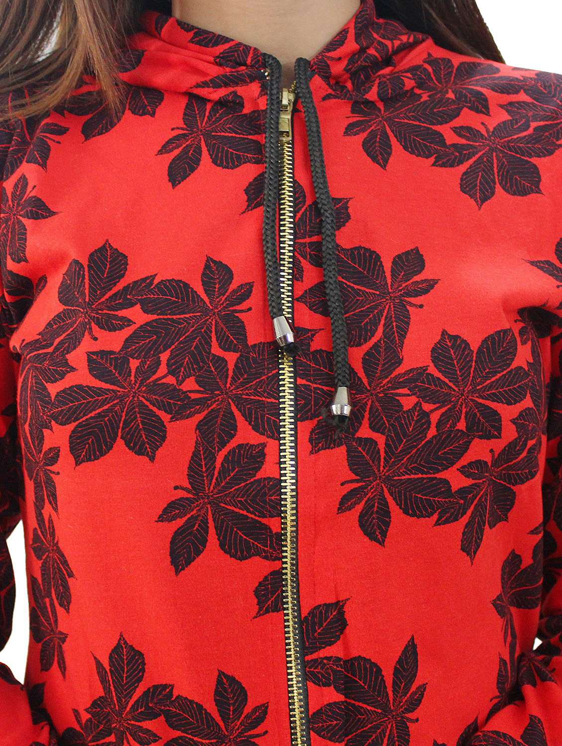 red long sleeve hooded sweatshirt - 20512413 - Standard Image - 3