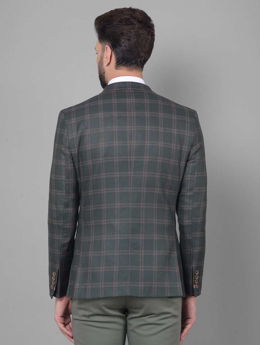 men checked single breasted casual blazer - 20512643 -  Standard Image - 3