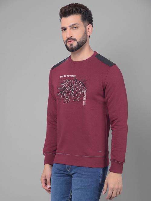 men shoulder tapered front print sweatshirt - 20512658 - Standard Image - 0