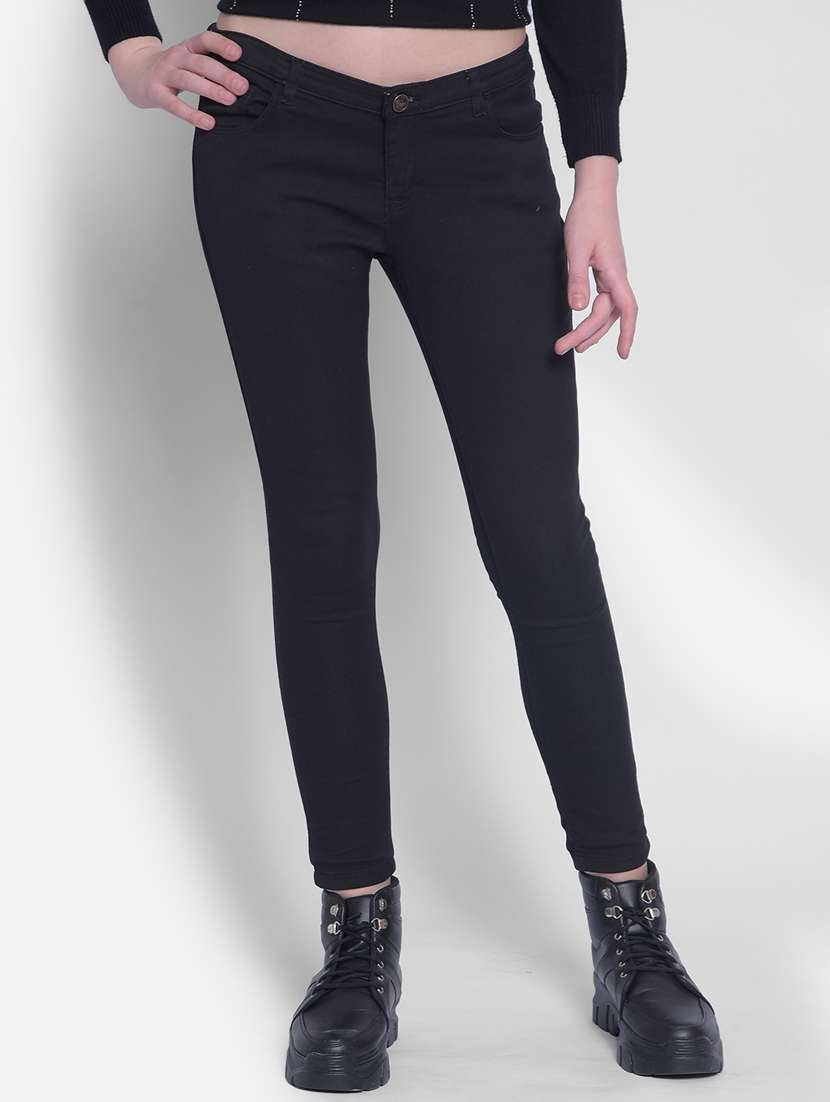 women's plain slim fit jeans