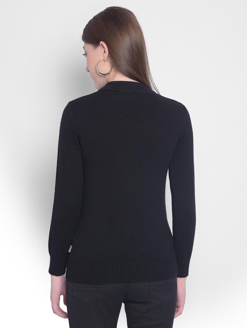 black viscose embellished pullover - 20512749 - Standard Image - 3