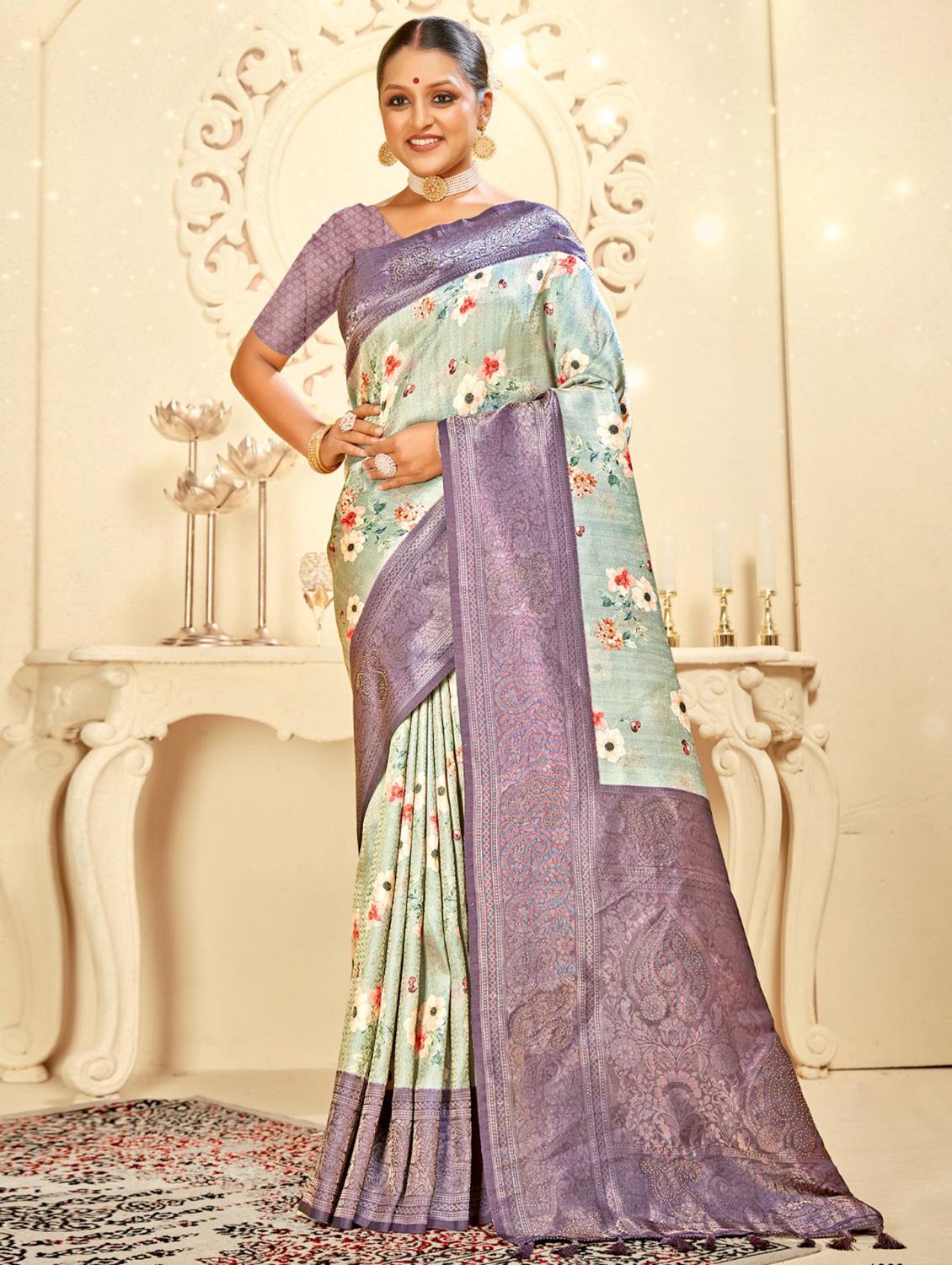 women's floral grey colored saree - 20512848 - Zoom Image - 0