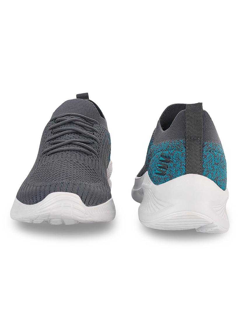 men self designed grey lace up sport shoe - 20512874 - Standard Image - 3