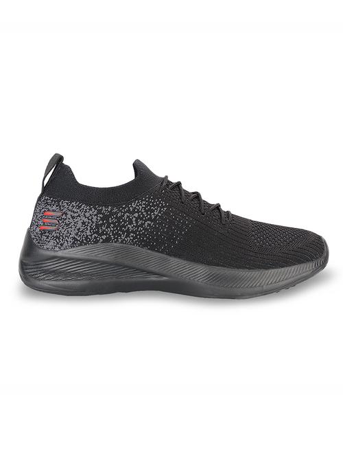 men self designed black lace up sport shoe - 20512875 - Standard Image - 0