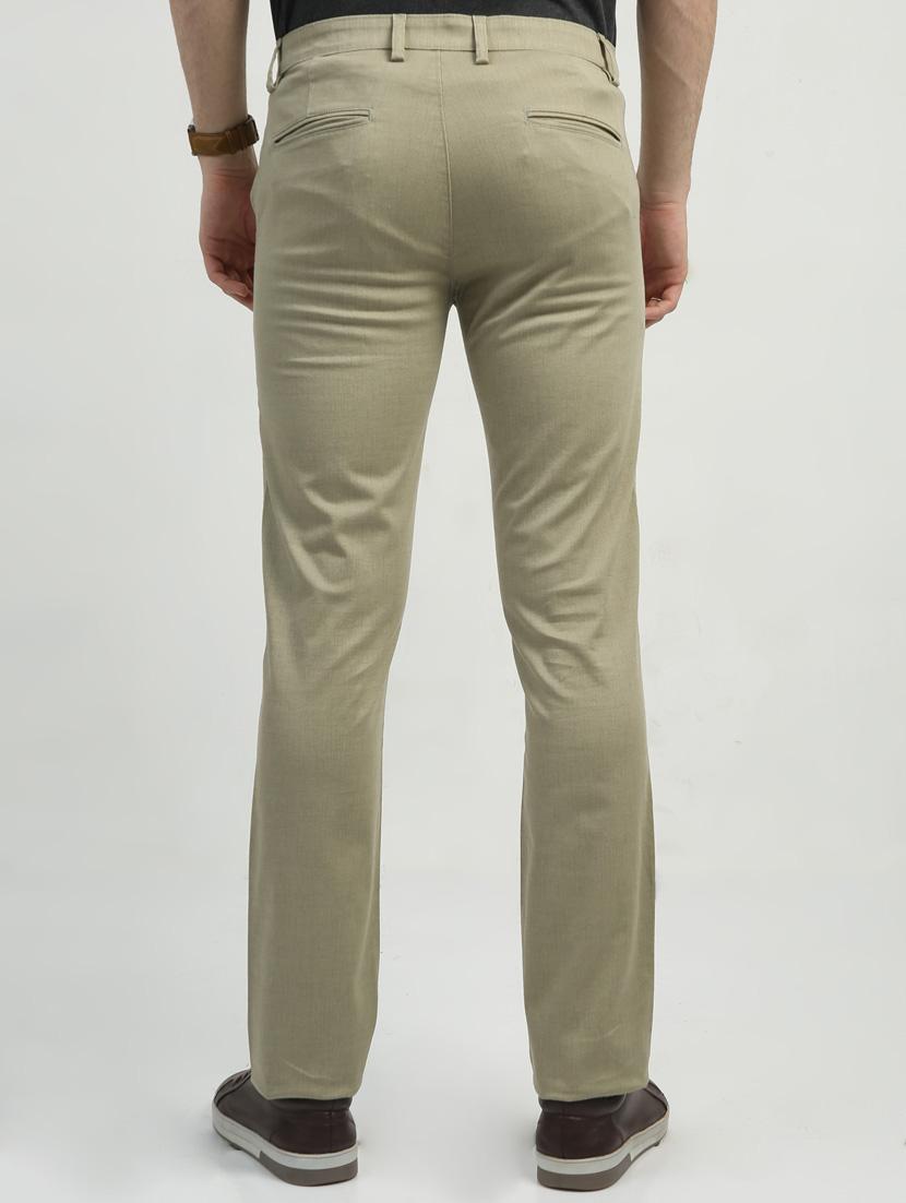 men mid rise solid flat front casual trouser - 20519648 - Standard Image - 3