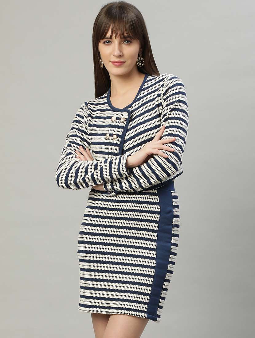 women self designed blazer and skirt co-ord set