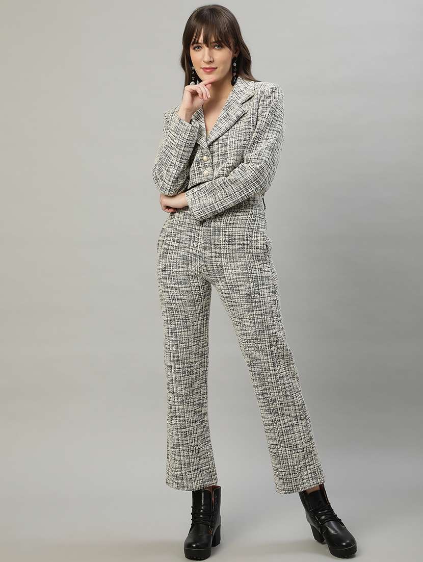 women self designed blazer and trousers co-ord set