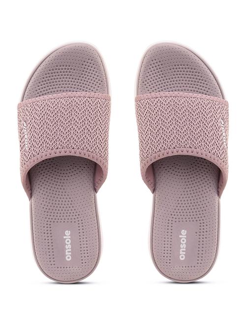 women textured nude colored flip flops - 20519865 -  Standard Image - 0
