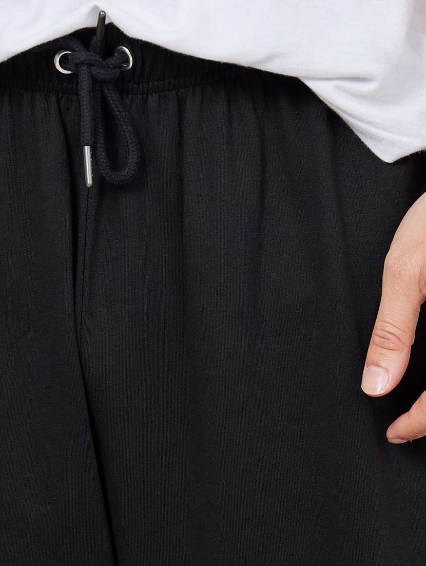 men black cotton wide leg pyjamas - 20520043 -  Standard Image - 3