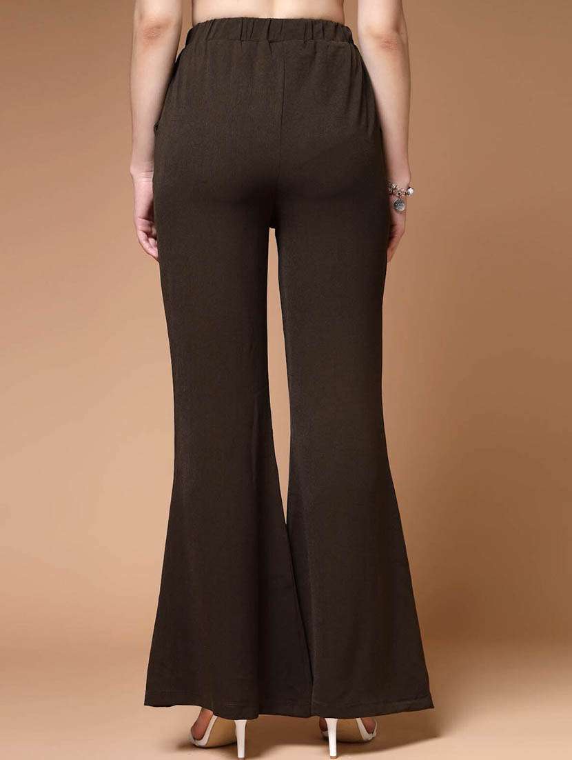 wome high rise solid bootcut trouser - 20520242 - Standard Image - 3