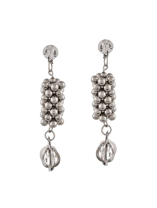 silver brass drop earring - 20520269 -  Standard Image - 0