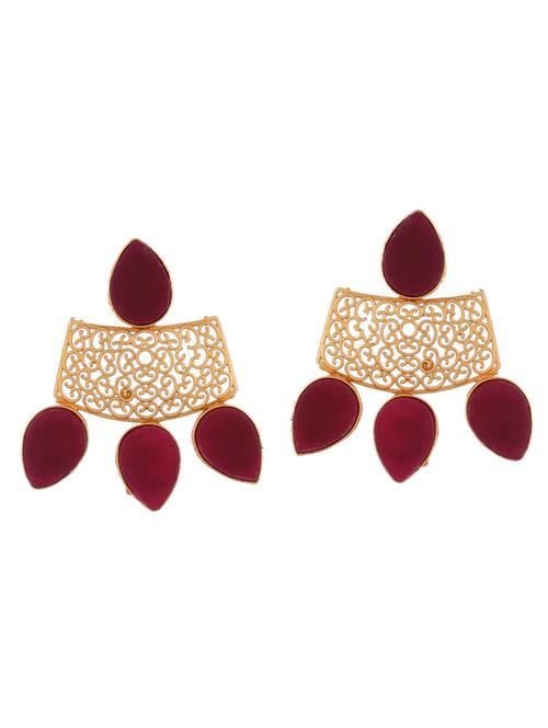 gold plated brass drop earring - 20520270 - Standard Image - 0