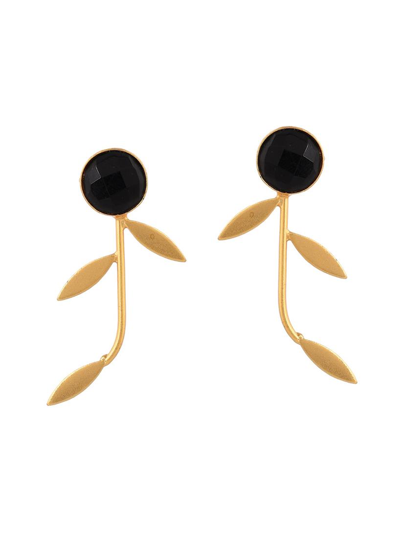 black brass drop earring - 20520273 - Zoom Image - 0