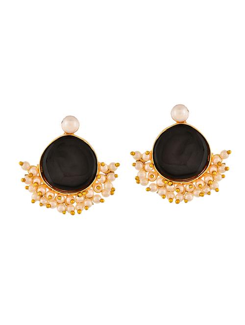 black brass studs earring - 20520290 -  Standard Image - 0
