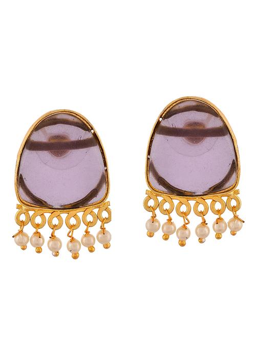 purple brass studs earring - 20520291 -  Standard Image - 0