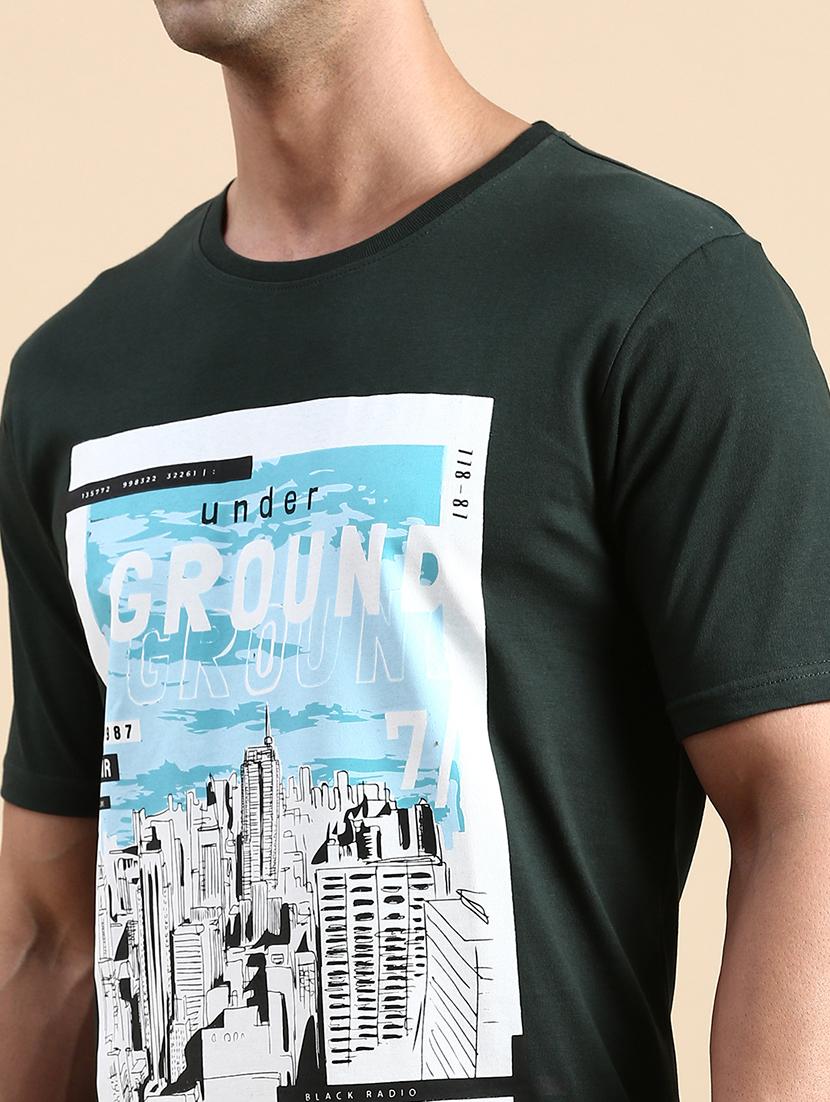 men round neck front print t-shirt - 20520498 - Standard Image - 5